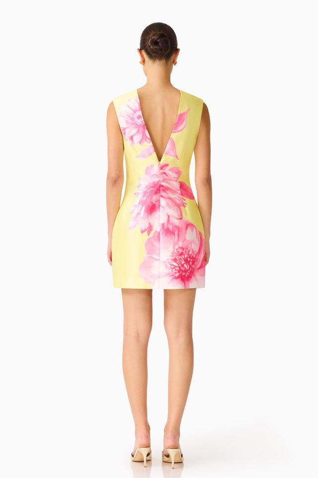 Elliatt Sybella Shift Mini Dress - Pink & Yellow Floral