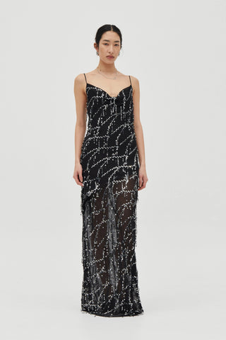 Third Form Refract Bias Maxi Dress - Afterdark