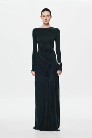 Misha Glacier Long Sleeve Dress - Black
