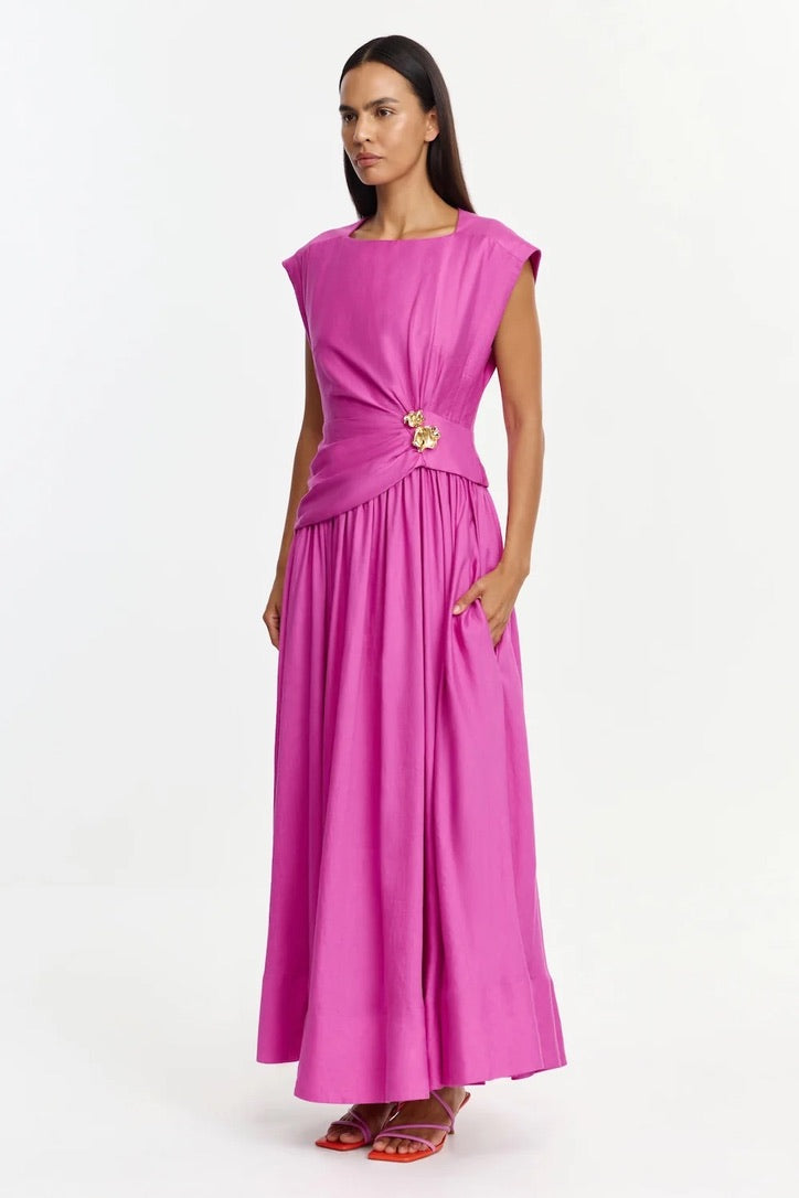 Acler Mannersly Maxi Dress - Pink Topaz