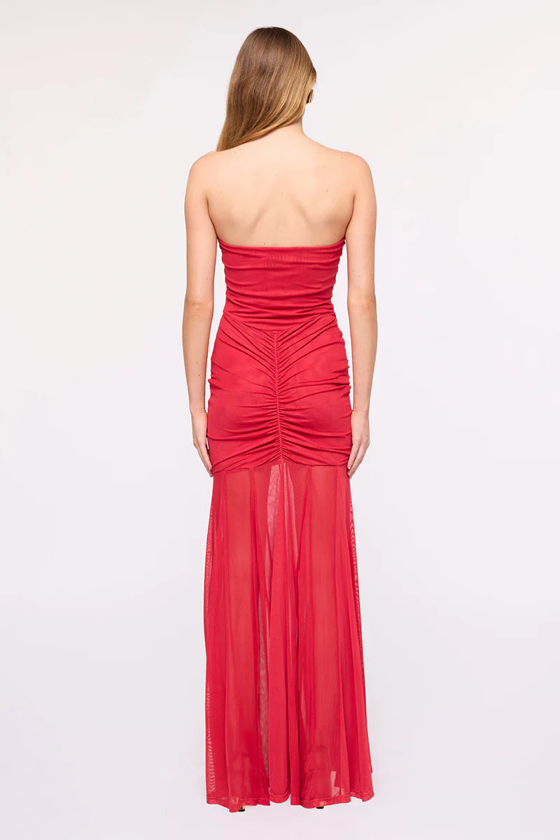 Suboo Phoenix Bustier Maxi Dress - Red