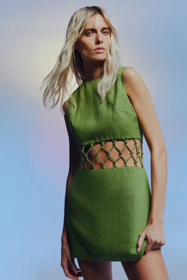 Misha Collection Ellie Mini Dress - Avocado Misha Collection Ellie Mini Dress - Avocado