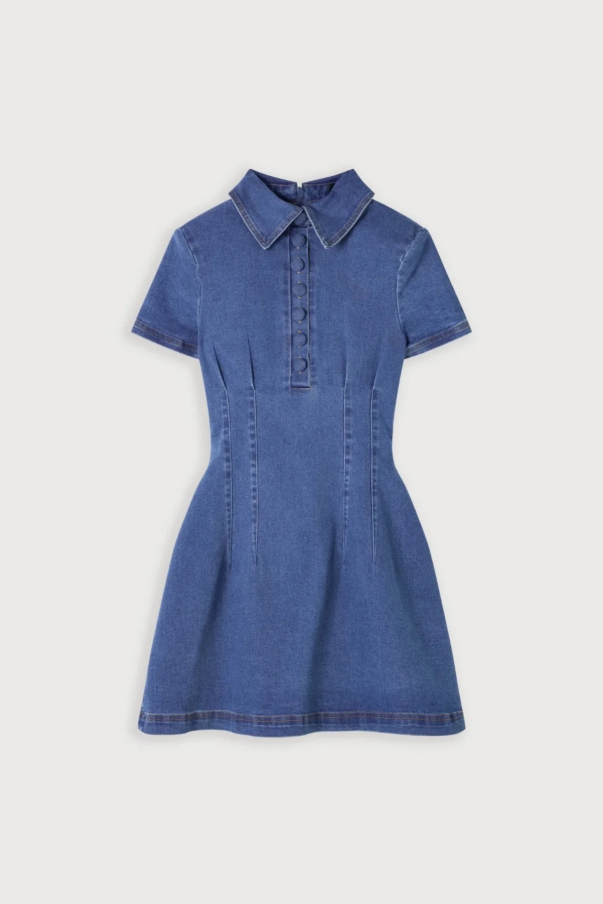 Odd Muse The Ultimate Muse Denim Collared Mini Dress - Light Blue