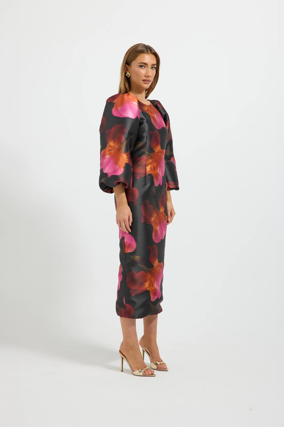 Pasduchas Ava Sleeve Midi Dress - Spiced Floral