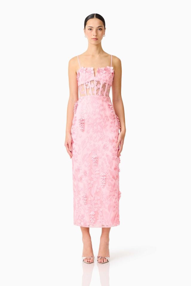 Elliatt Monique Strapless Midi Dress - Pink