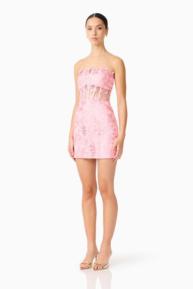 Elliatt Monique Strapless Mini Dress - Pink