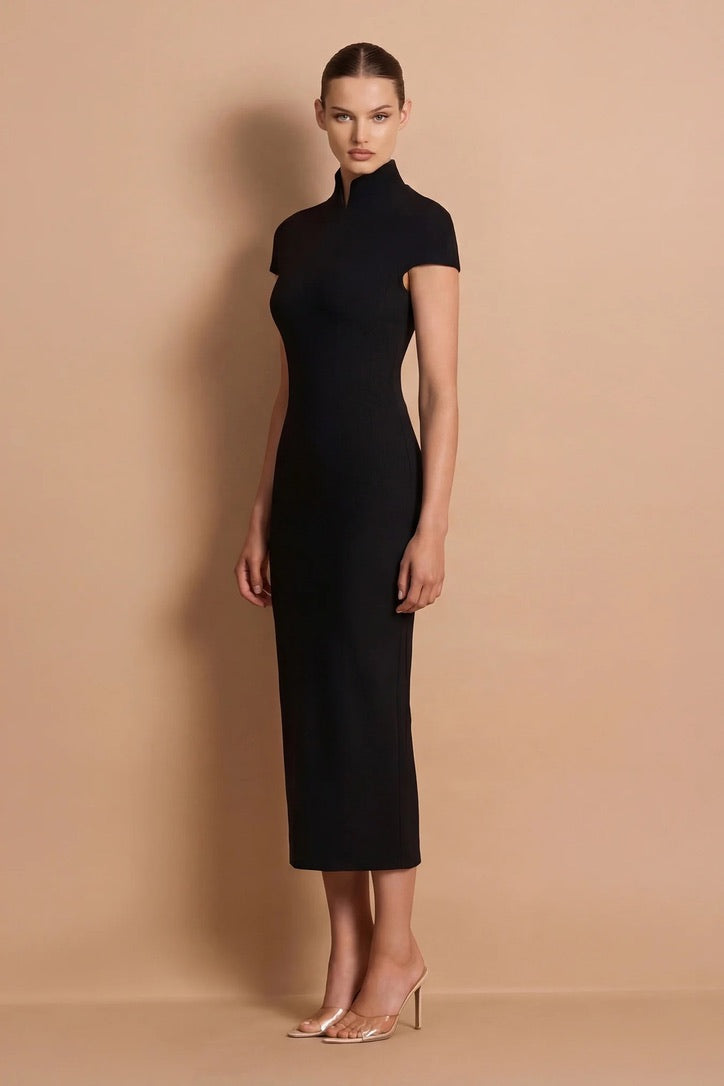 Nookie Dominique Midi Dress - Black