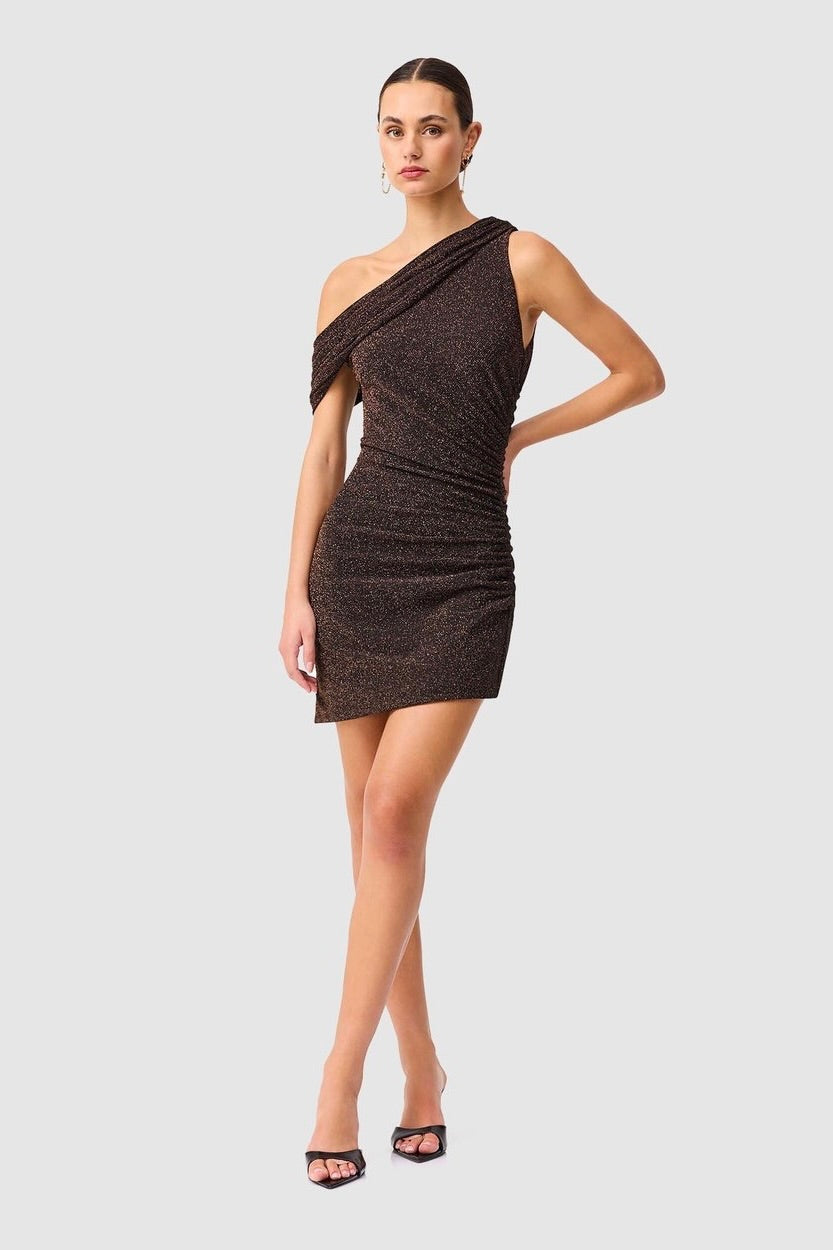 Elliatt Indira Mini Dress - Black & Gold