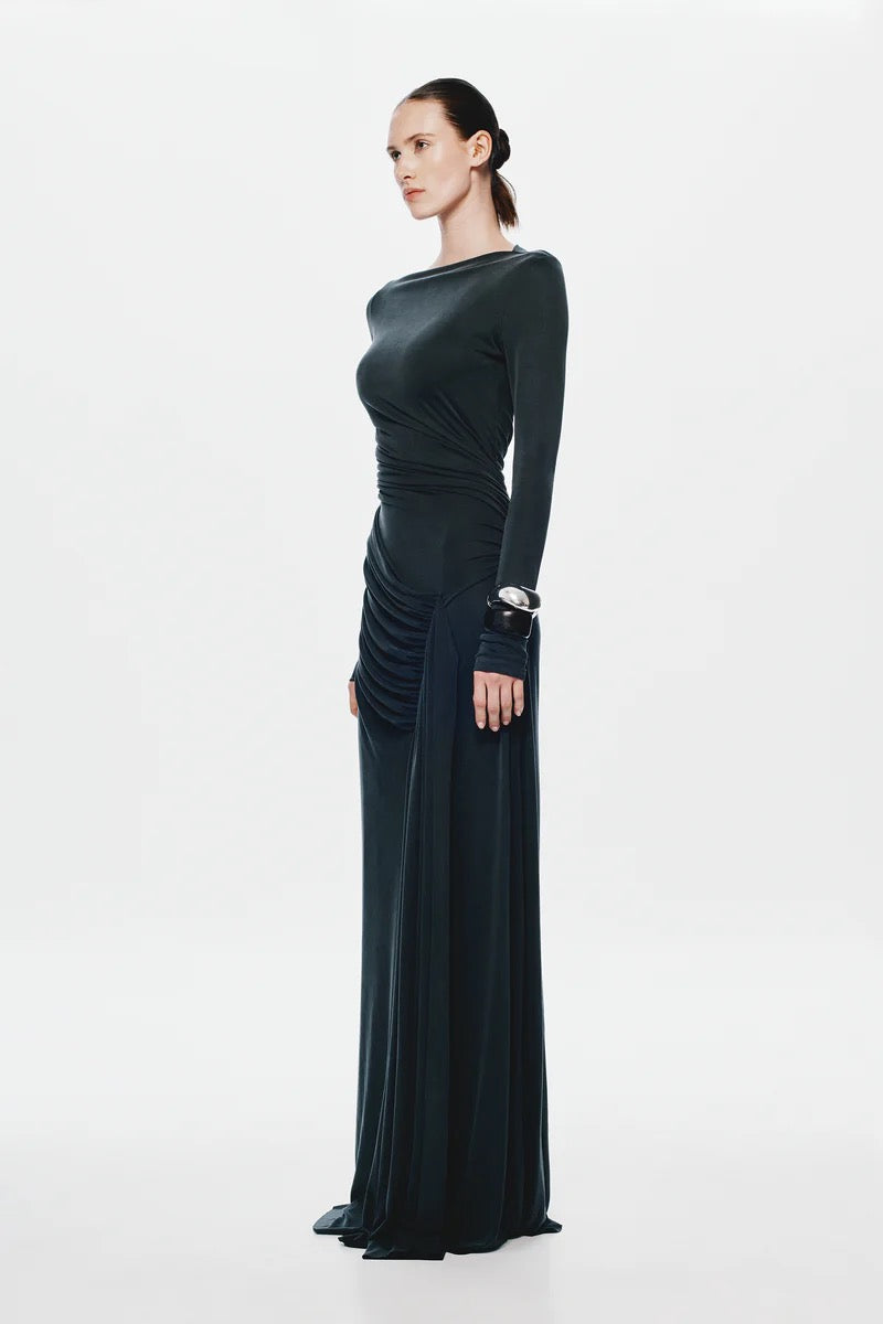 Misha Glacier Long Sleeve Dress - Black