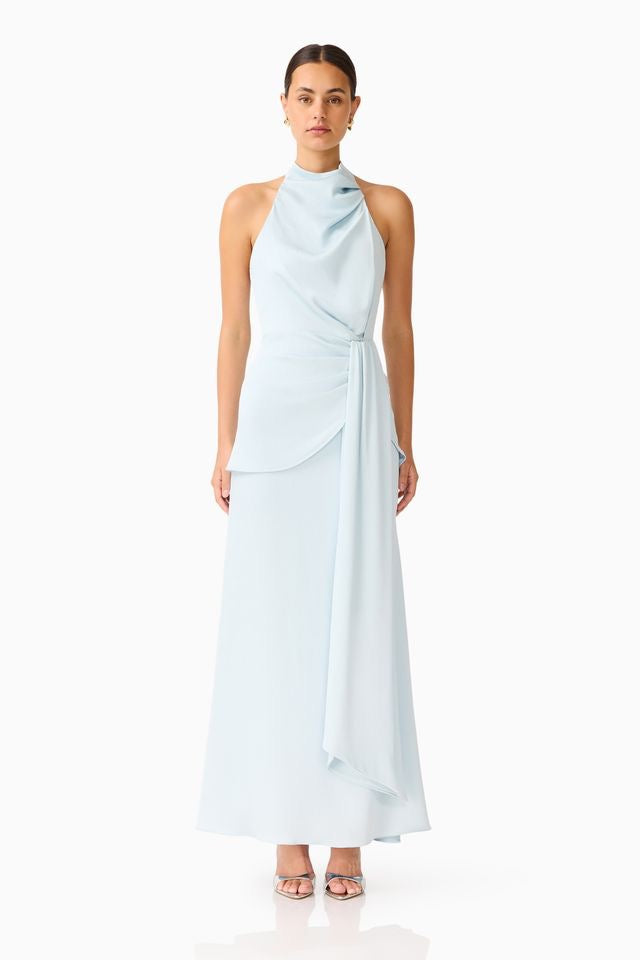 Elliatt Auriella Halter Maxi Gown - Baby Blue
