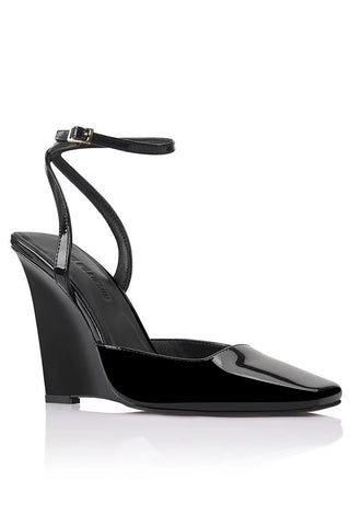 Lana Wilkinson Mona Wedge - Black Patent Leather