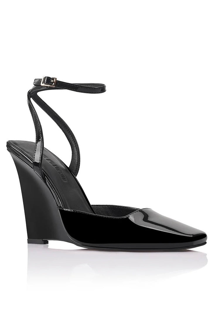 Lana Wilkinson Mona Wedge - Black Patent Leather