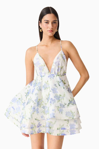 Elliatt Cleo Mini Dress - Ivory Floral Print