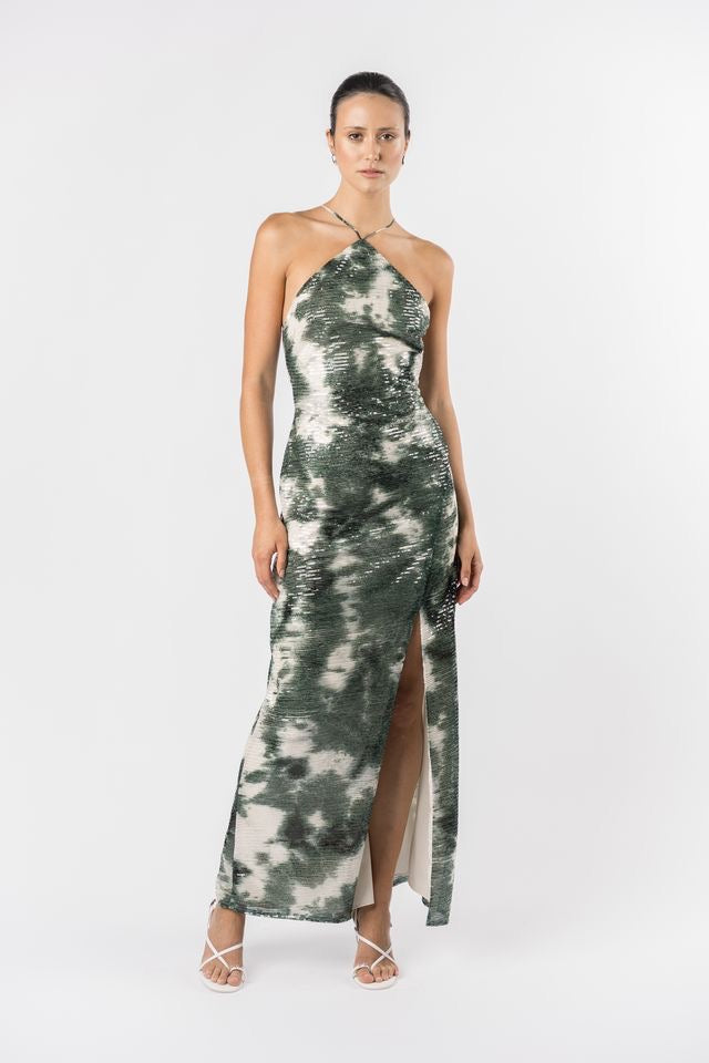 One Fell Swoop Yuki Maxi Dress - Midori Shibori