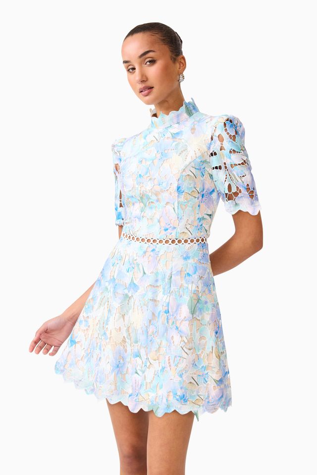 Elliatt Kalissa A Line Mini Dress - Blue Multi