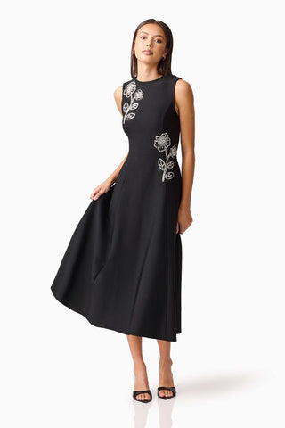 Elliatt Soleil Midi Dress - Black