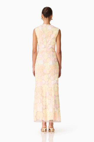 Elliatt Zaria Sleeveless Gown - Yellow Floral