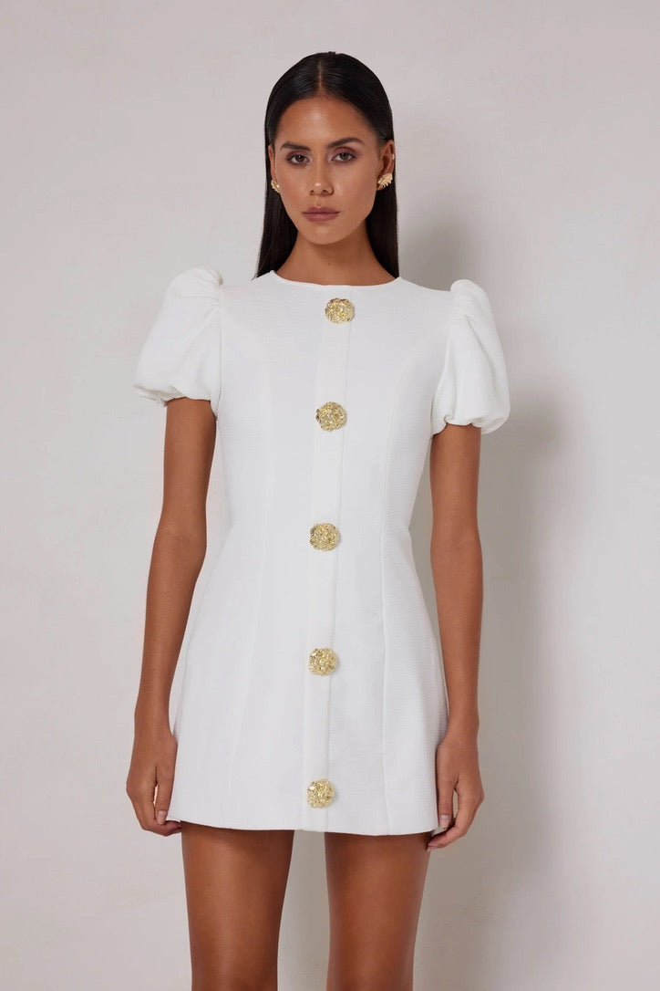 Elle Zeitoune Candice Mini Dress - White