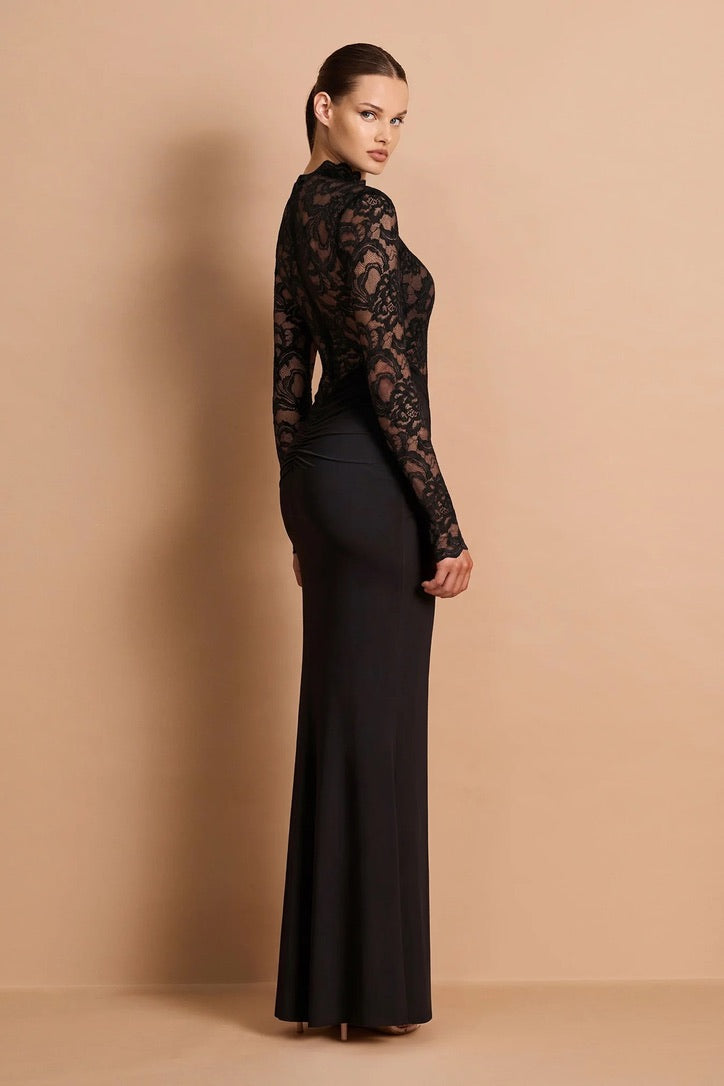 Nookie Ever After Long Sleeve Gown - Black