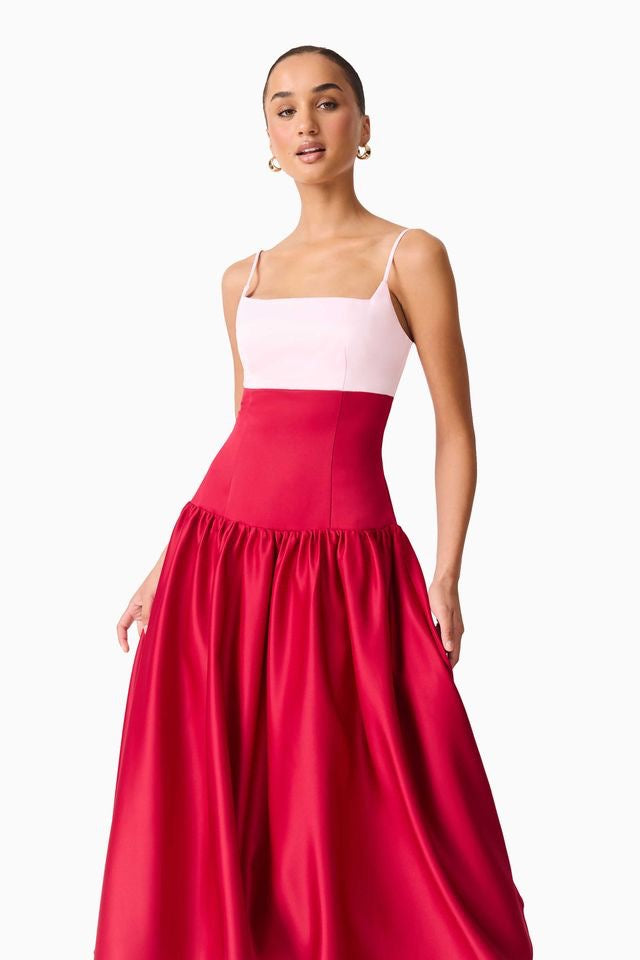 Elliatt June Gown - Red & Pink