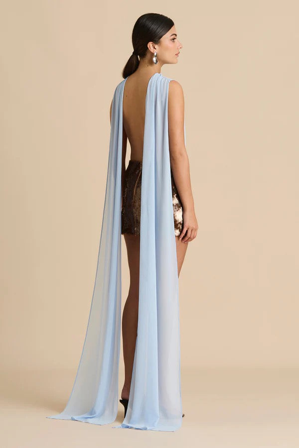 Sonya Tahiti Dress - Bronze Sky Blue