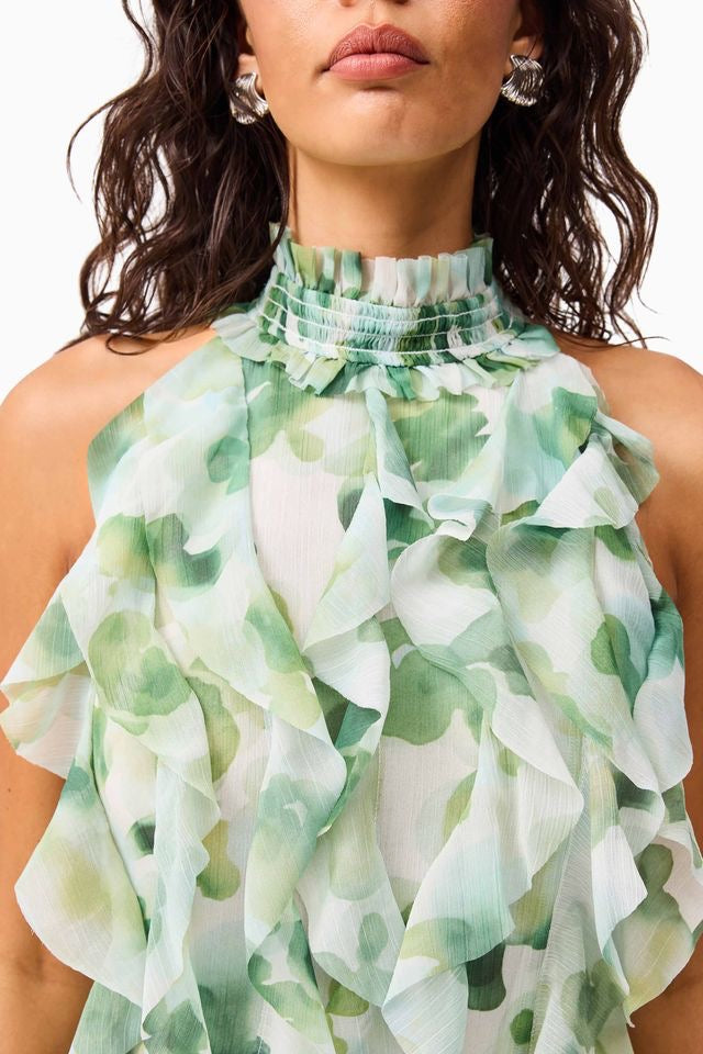 Elliatt Solene Gown - Green Floral - Dress Hire AU Elliatt Solene Gown - Green Floral - Dress Hire AU