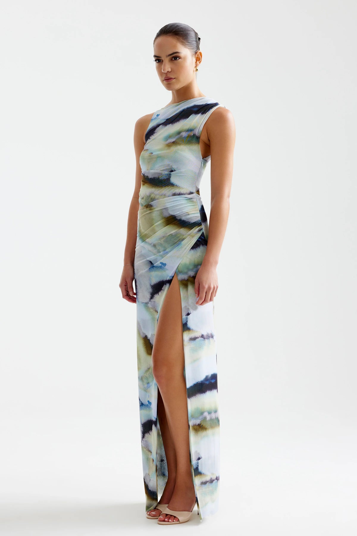 Lexi Fiora Dress - Blue Mineral Print