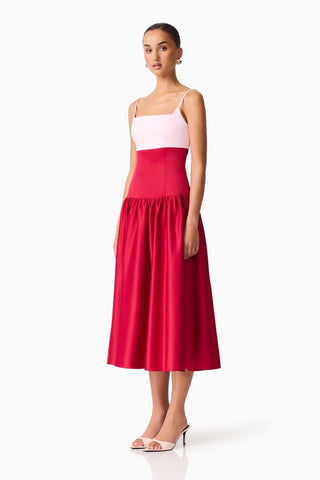 Elliatt June Gown - Red & Pink