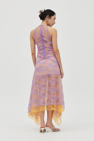 Third Form Reflect Layered Lace Dress - Lavender & Mango