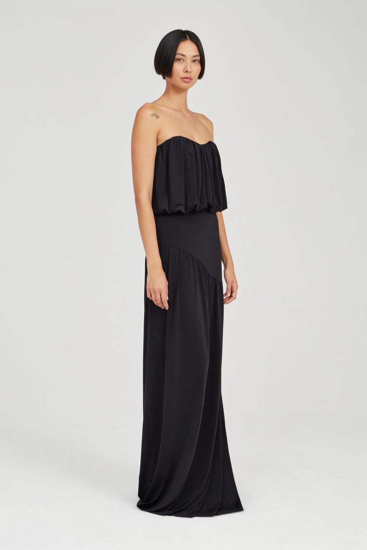 Third Form Withheld Strapless Floor Lenght Dress - Lowlight