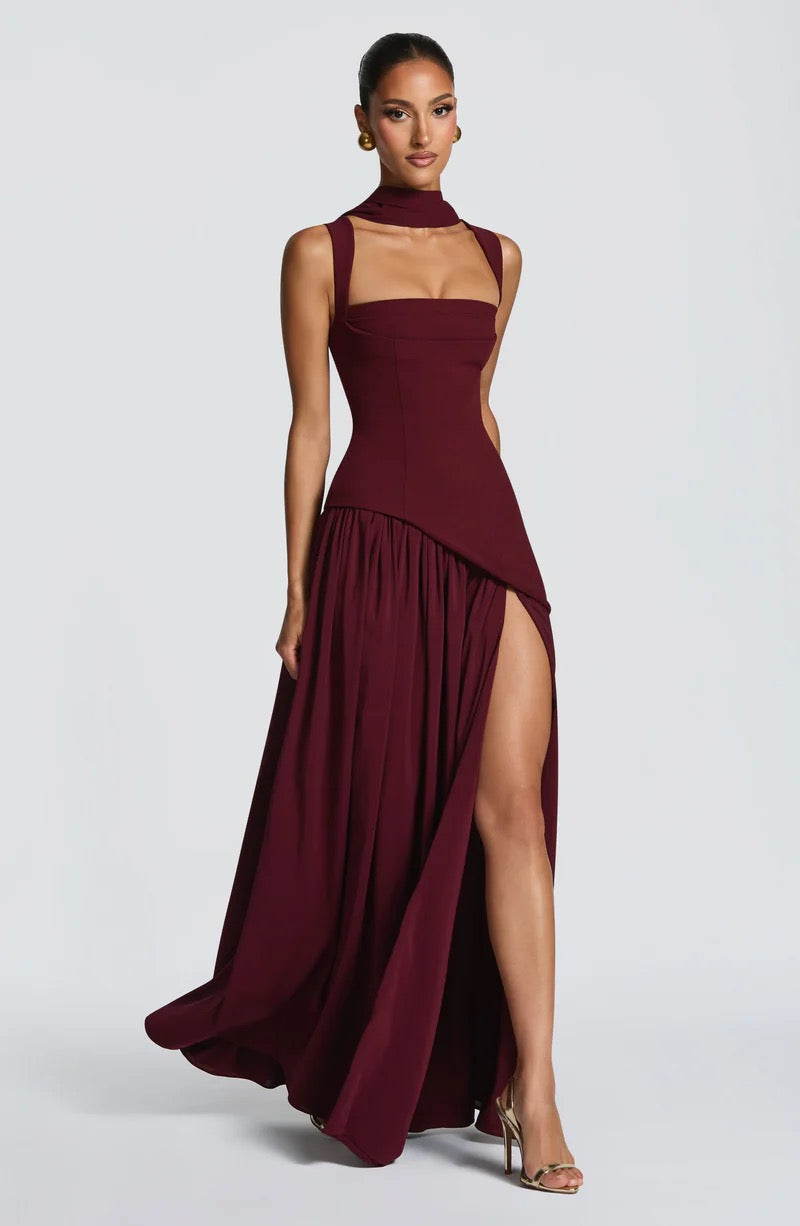 Babyboo Talulah Maxi Dress - Cherry Lacquer
