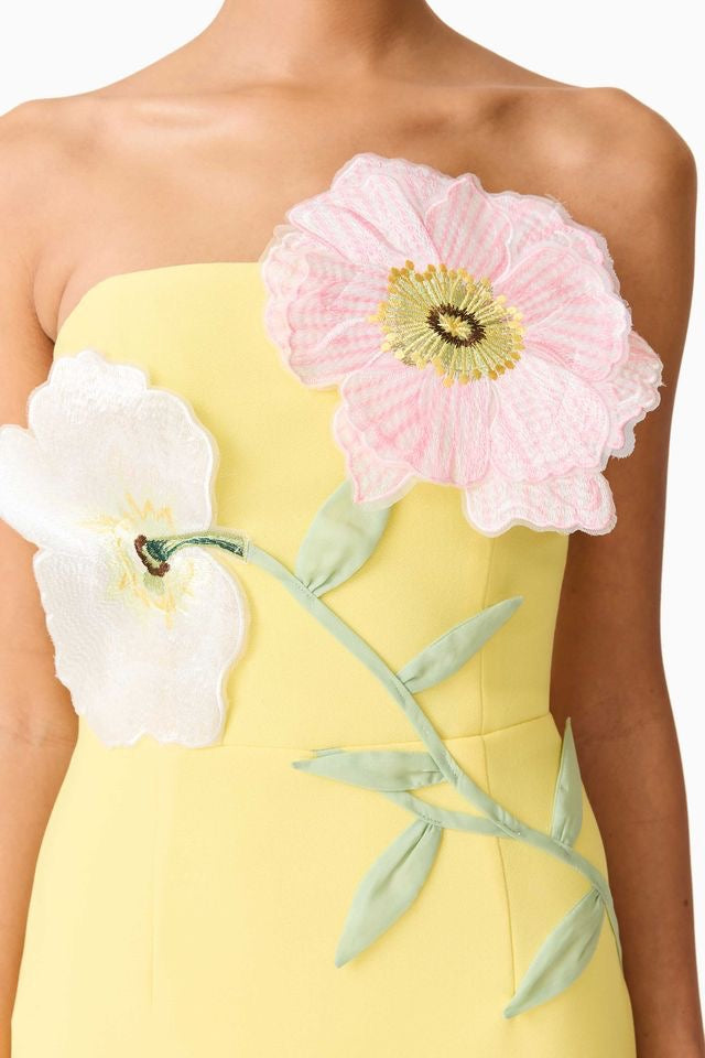 Elliatt Hope Midi Dress - Yellow