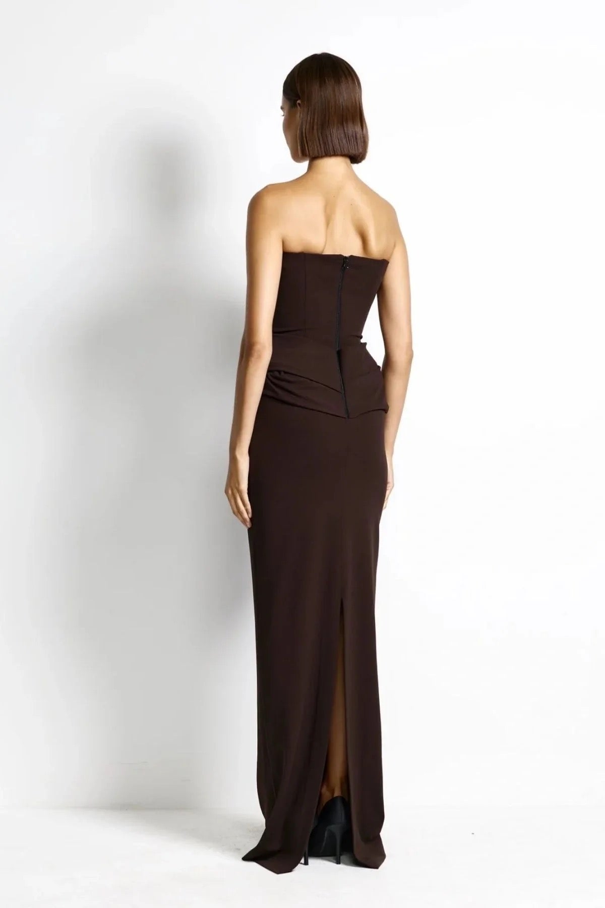 Effie Kats Allegra Gown - Coffee