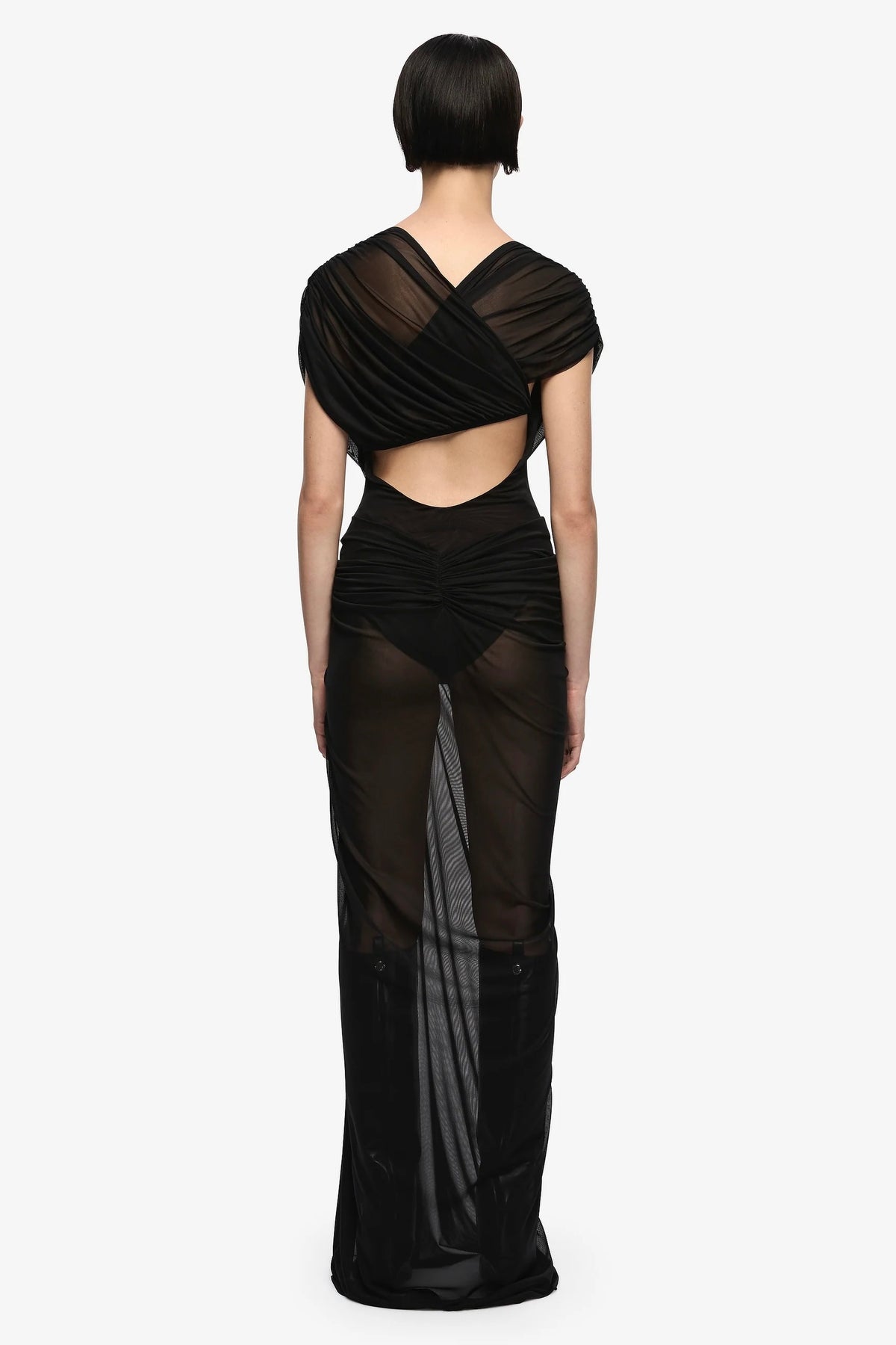 Bec & Bridge Leia Drape Maxi Dress - Black