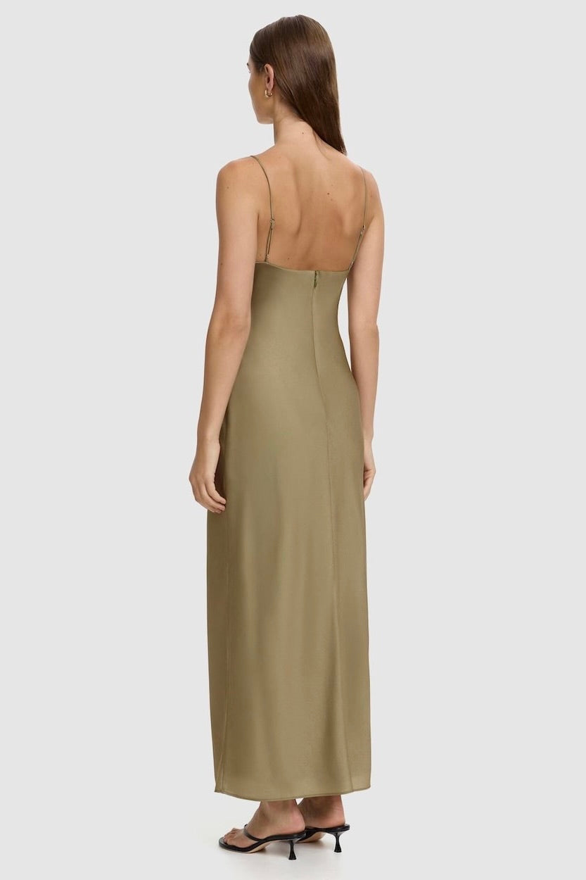 Significant Other Tily Maxi Dress - Olive Stencil