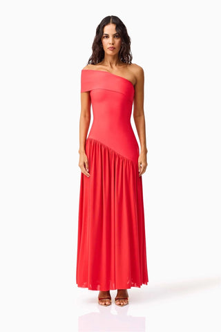 Elliatt Asymmetrical Gown - Coral