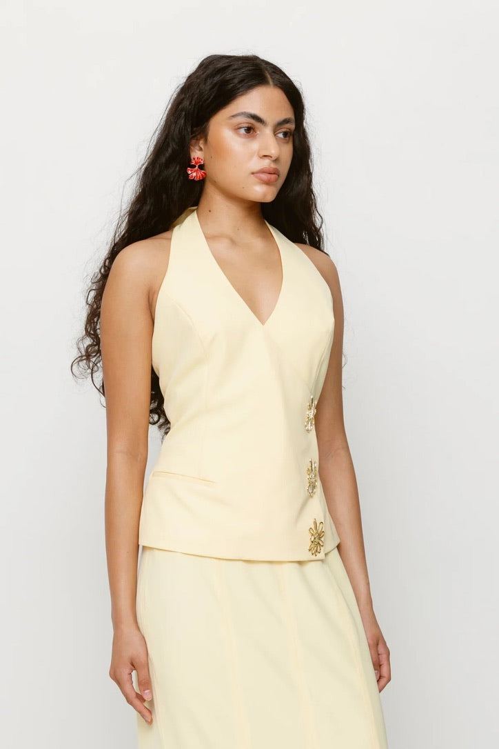 The Wolf Gang Inka Vest Top - Butter
