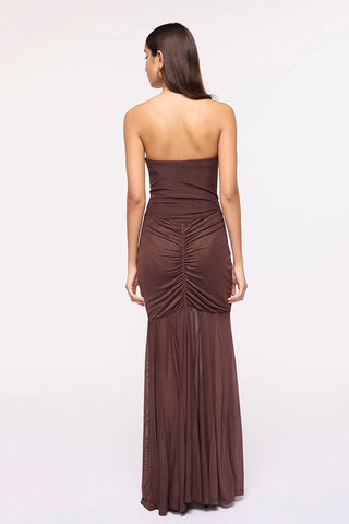 Suboo Phoenix Bustier Maxi Dress - Chocolate