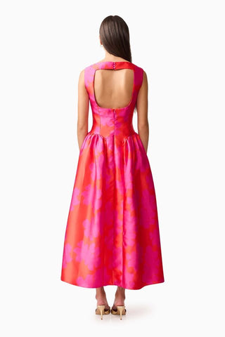 Elliatt Eloise Midi Dress - Red Fuchsia