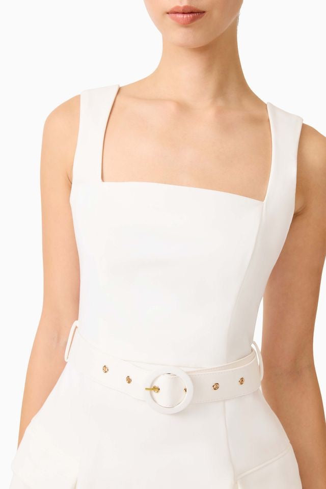 Elliatt Nydia Square Neck Mini Dress - White