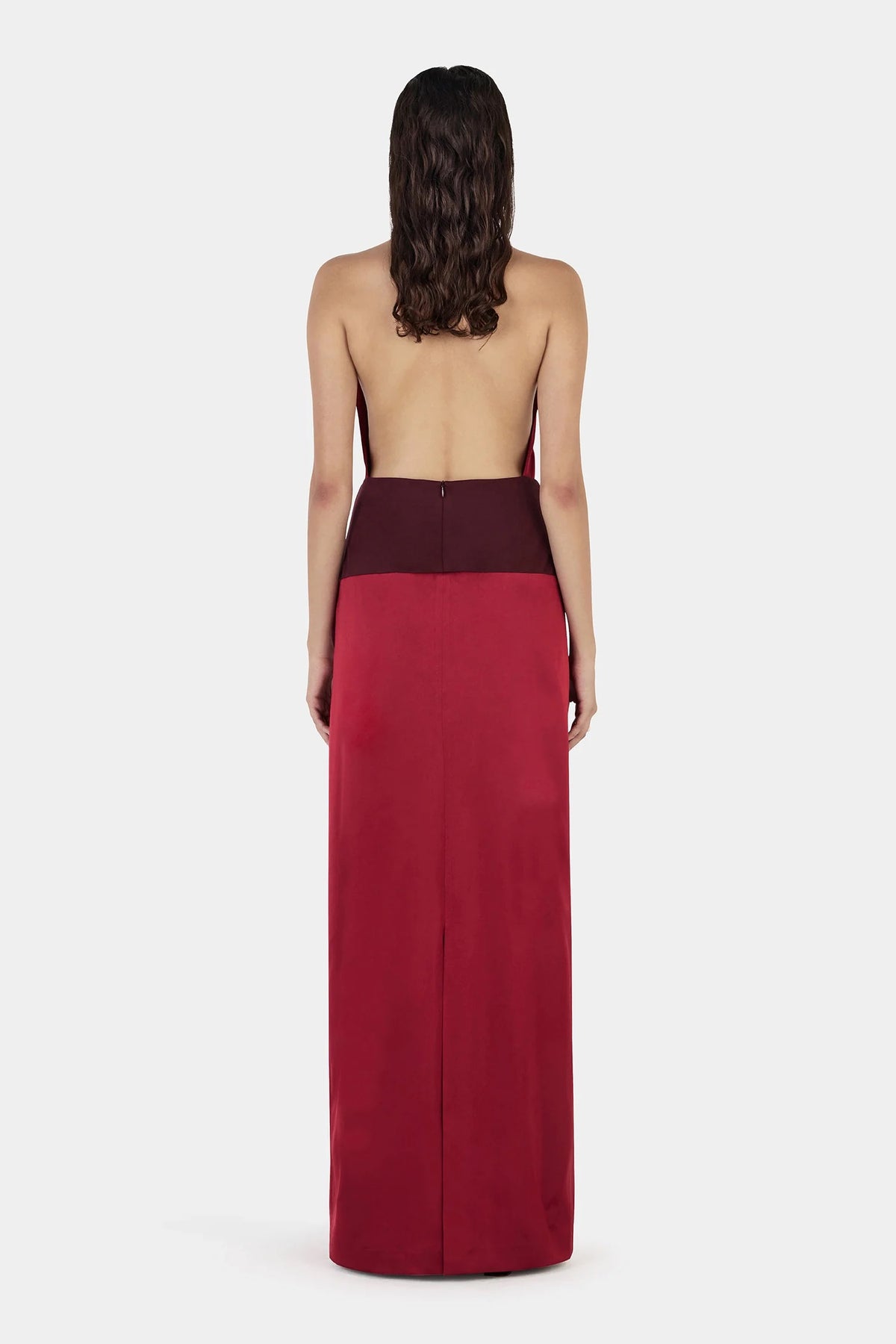 Hansen & Gretel Venetia Midi Dress - Two Tone Wine