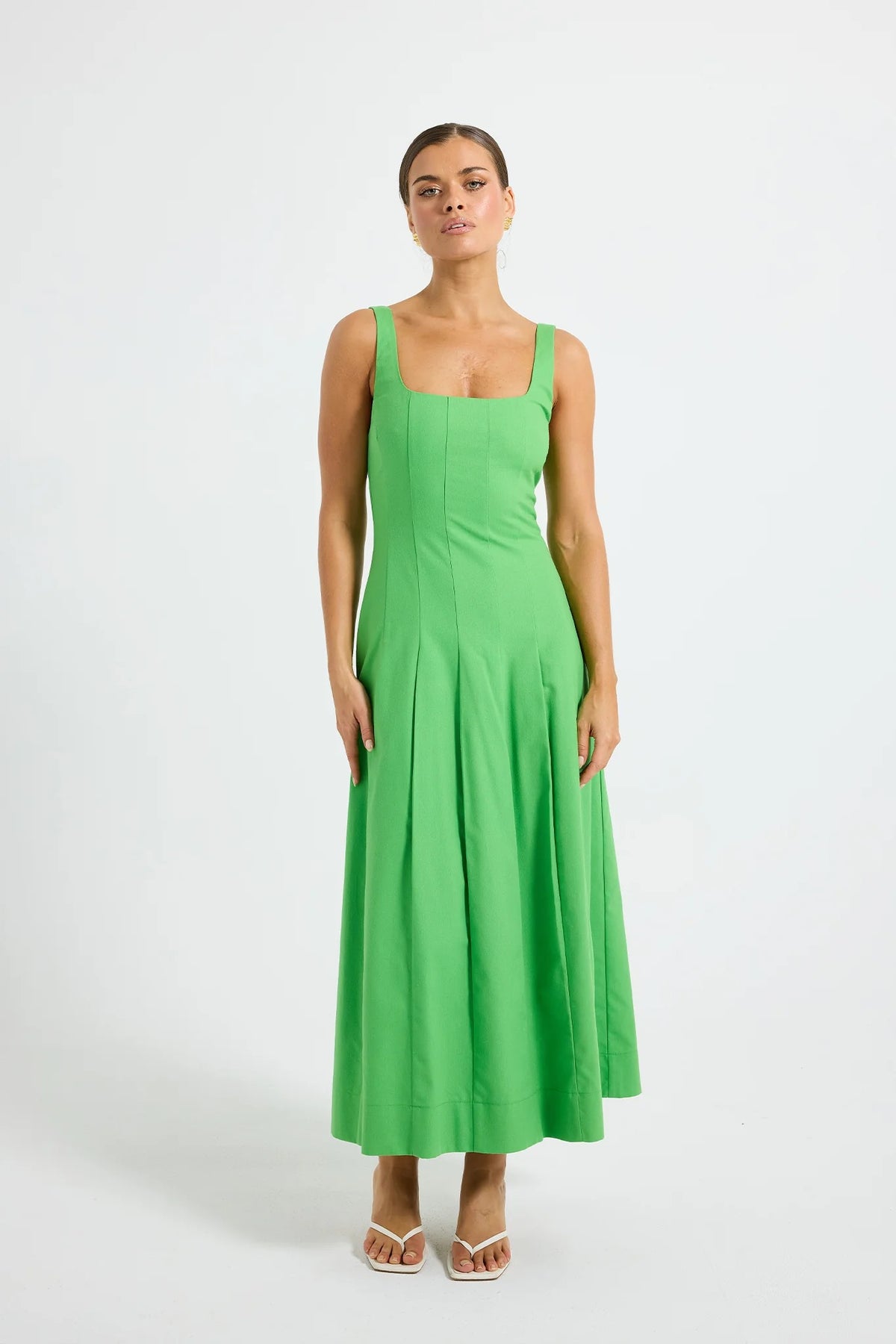 Pasduchas Vera Panelled Midi Dress - Clover