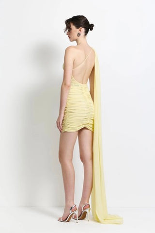 Effie Kats Sabine Mini Dress - Lemon