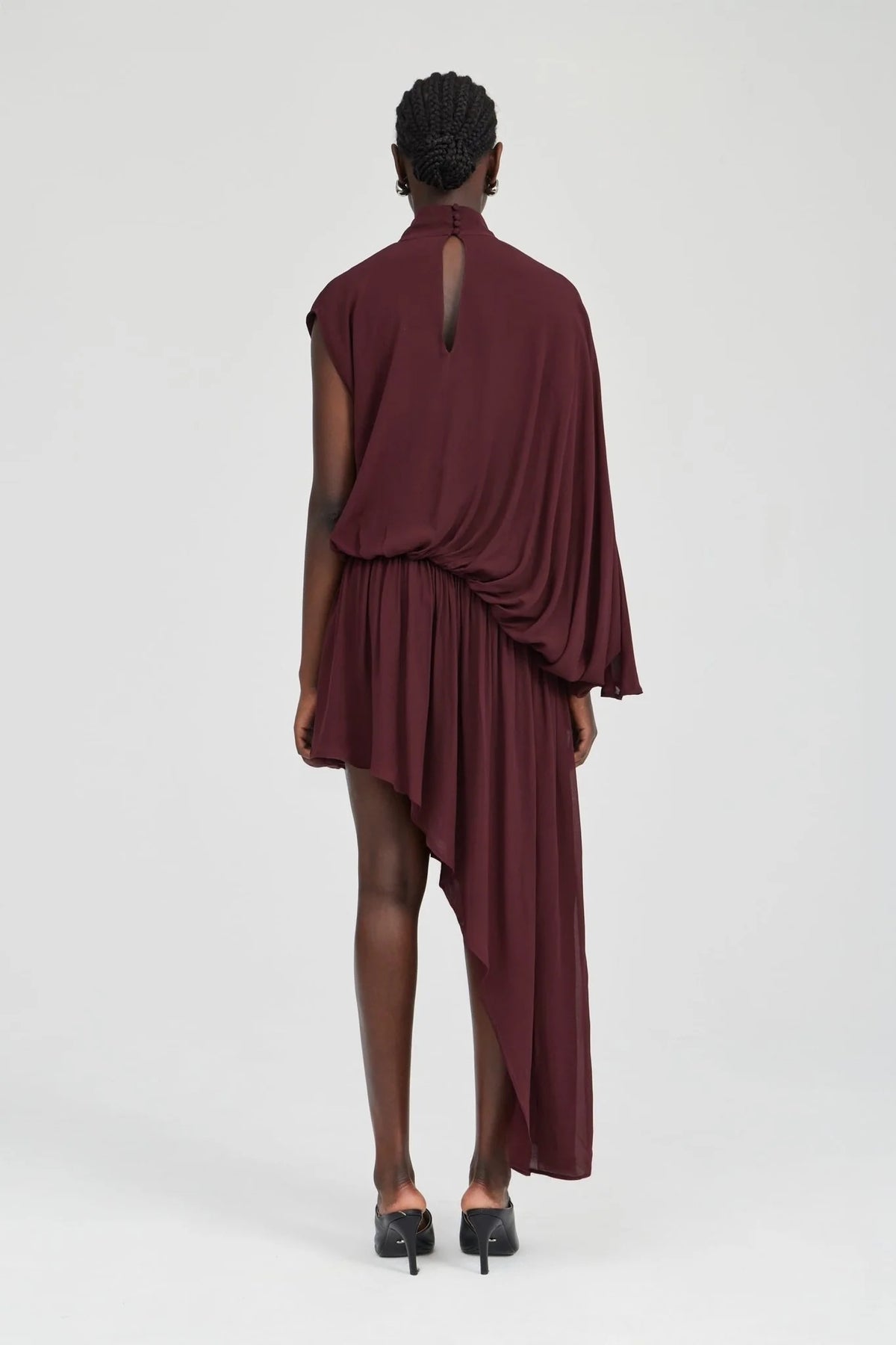 Third Form Suspension Asymmetric Mini Dress - Merlot