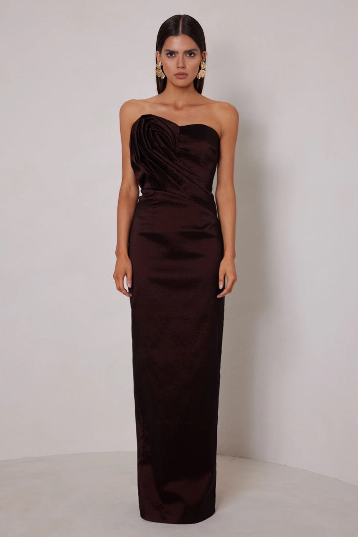 Elle Zeitoune Alba Dress - Chocolate