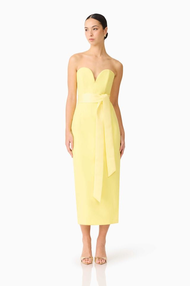 Elliatt Cara Sweatheart Strapless Gown - Yellow