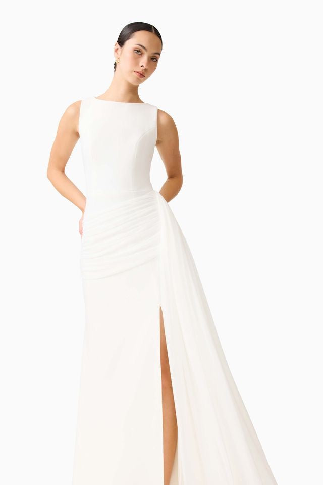 Elliatt Amelina Sash Gown - White