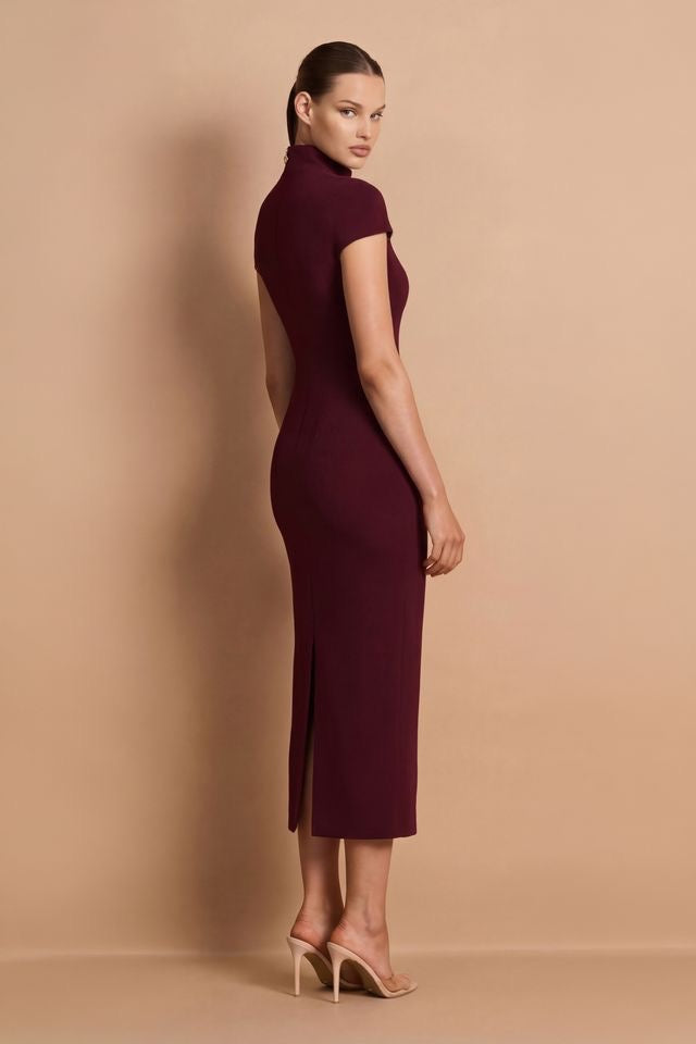 Nookie Dominique Midi Dress - Wine