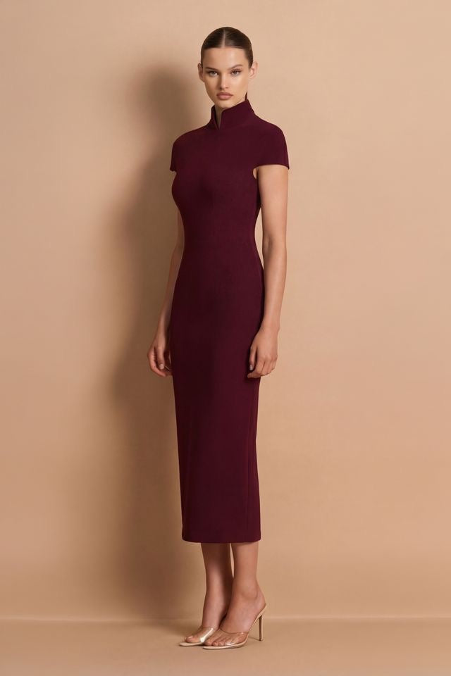 Nookie Dominique Midi Dress - Wine