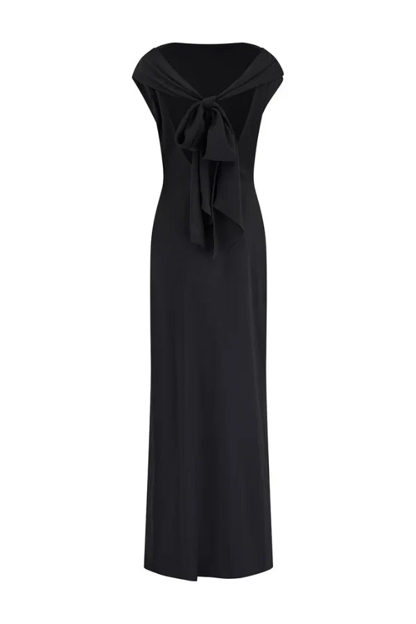 Odd Muse The Ultimate Muse Drape Back Maxi Dress - Black